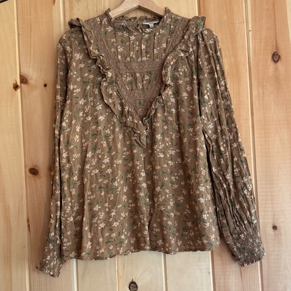 Easel Los Angeles Mock neck Blouse – New With Tags | Size Large